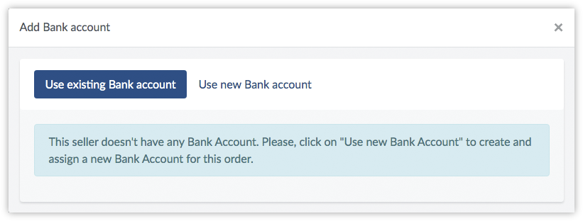 use existing bank account